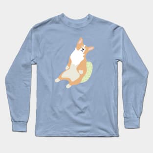 Classic corgi day - on the pillow you stay Long Sleeve T-Shirt